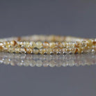 2mm Golden Rutilated Quartz Beads – Tiny Smooth Round Natural Gemstone 15" Strand