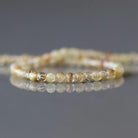 2mm Golden Rutilated Quartz Beads – Tiny Smooth Round Natural Gemstone 15" Strand
