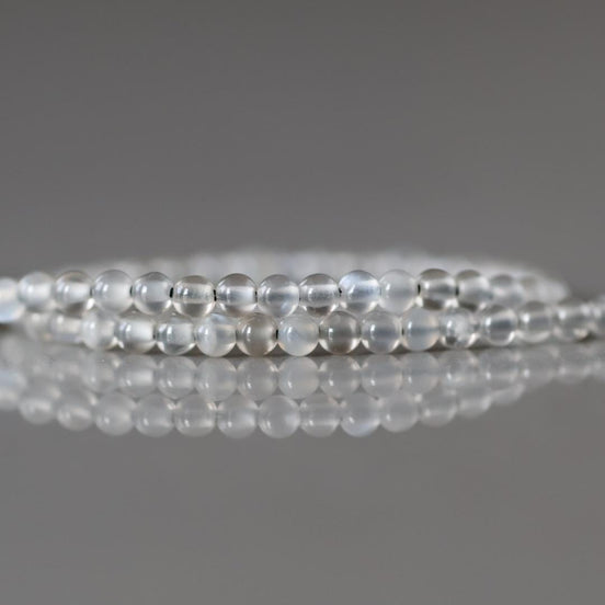 2mm Gray Moonstone Smooth Beads 15" Moonstone Gemstone Beads Beading Crafter Gift June Birthstone DIY Jewelry Fertility Stone