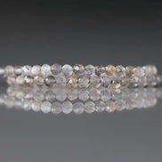 2mm Gray Sunstone Faceted Beads 15
