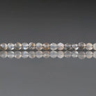 2mm Gray Sunstone Beads ‚Äì Tiny Faceted Round Natural Gemstone 15" Strand