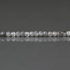 2mm Gray Zircon Beads - Tiny Faceted Round Natural Gemstone 15" Strand