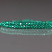 2mm Natural Green Onyx Beads Micro Faceted Beads 13