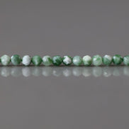 2mm Green Spot Jasper Beads Micro Faceted Genuine Small Spotted Jasper Beads 15