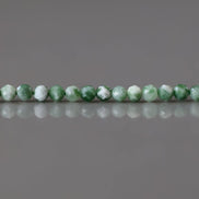 2mm Green Spot Jasper Beads ‚Äì Tiny Faceted Round Natural Gemstone 15