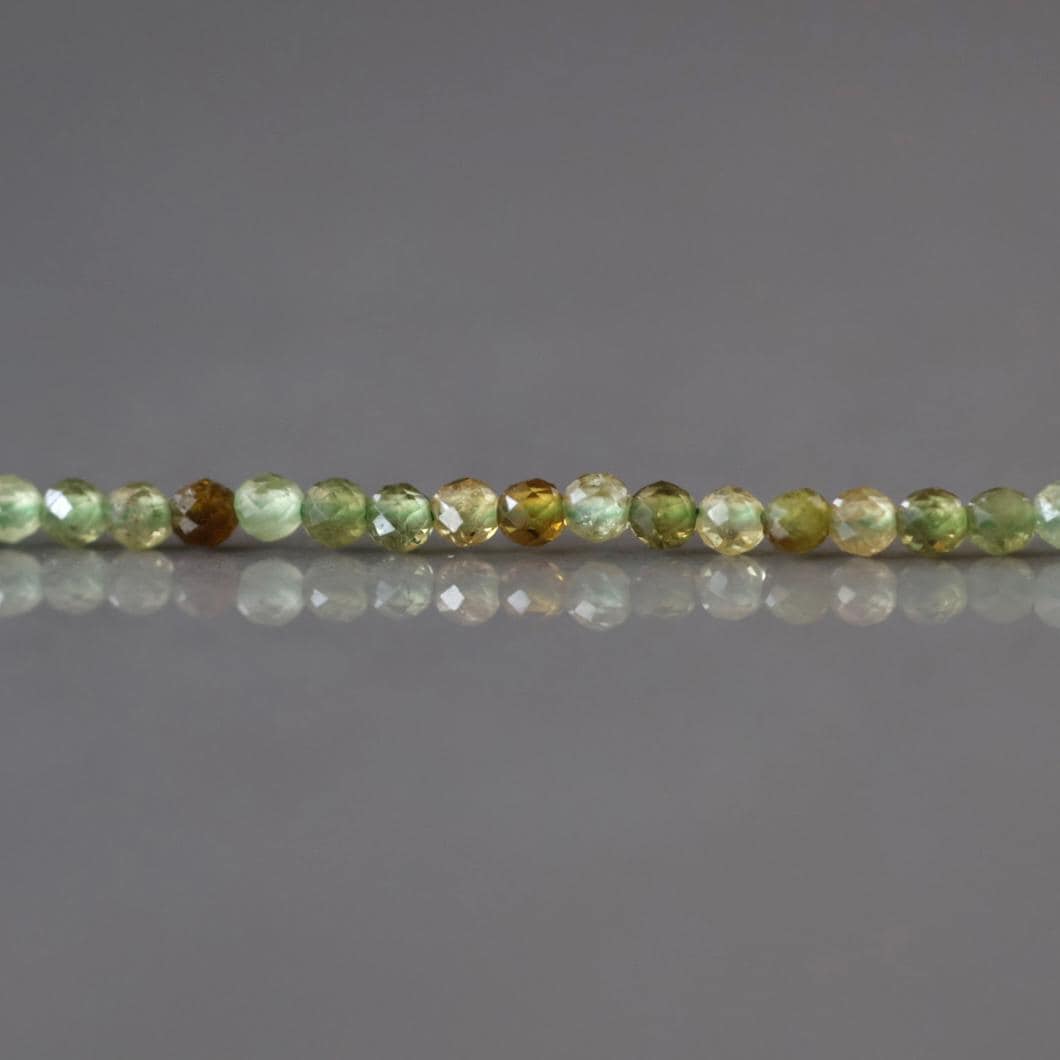 2mm AAA Grossularite Garnet Beads Micro Faceted Green Garnet Beads 15" Natural Garnet Gemstone Beads Beading Crafter Gift DIY Jewelry