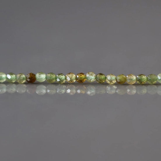 2mm AAA Grossularite Garnet Beads Micro Faceted Green Garnet Beads 15" Natural Garnet Gemstone Beads Beading Crafter Gift DIY Jewelry