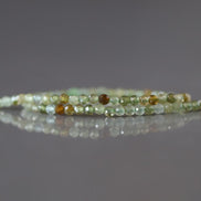 2mm Grossularite Garnet Beads – Tiny Faceted Round Natural Gemstone 15