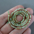 2mm Grossularite Garnet Beads – Tiny Faceted Round Natural Gemstone 15" Strand