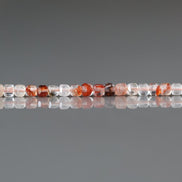 2mm Hematoid Quartz Cube Beads Genuine Clear Quartz Beads 15.5
