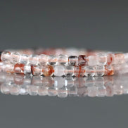 2mm Hematoid Quartz Cube Beads – Tiny Faceted Cube Natural Gemstone 15