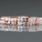 2mm Hematoid Quartz Cube Beads – Tiny Faceted Cube Natural Gemstone 15" Strand