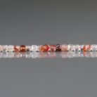 2mm Hematoid Quartz Cube Beads – Tiny Faceted Cube Natural Gemstone 15" Strand