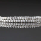 2mm Howlite Beads ‚Äì Tiny Faceted Round Natural Gemstone 15" Strand