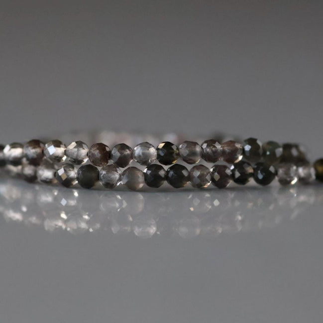 2mm AAA Ice Obsidian Micro Faceted Beads Multi Obsidian Genuine Beads 15" Sparkly Gemstone Beads Beading Crafter Gift
