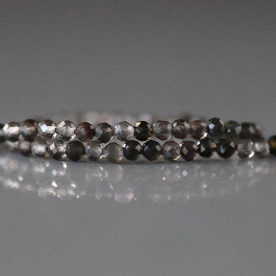 2mm AAA Ice Obsidian Micro Faceted Beads Multi Obsidian Genuine Beads 15" Sparkly Gemstone Beads Beading Crafter Gift