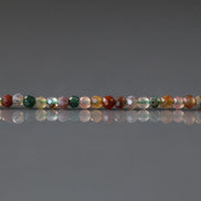 2mm Indian Agate Micro Faceted Beads Genuine Agate Colorful Beads 15