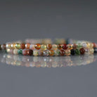 2mm Indian Agate Beads - Tiny Faceted Round Natural Gemstone 15" Strand