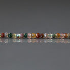 2mm Indian Agate Beads - Tiny Faceted Round Natural Gemstone 15" Strand