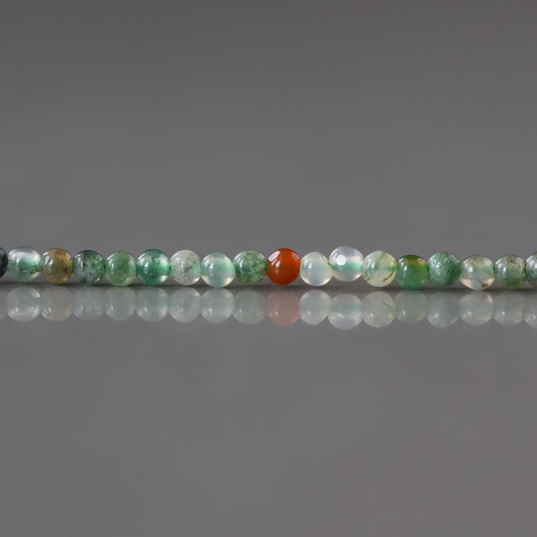 2mm Indian Agate Smooth Beads Genuine Agate Colorful Beads 15” Gemstone Beads for Jewelry Making