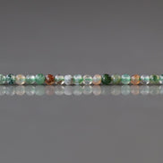 2mm Indian Agate Smooth Beads Genuine Agate Colorful Beads 15” Gemstone Beads for Jewelry Making
