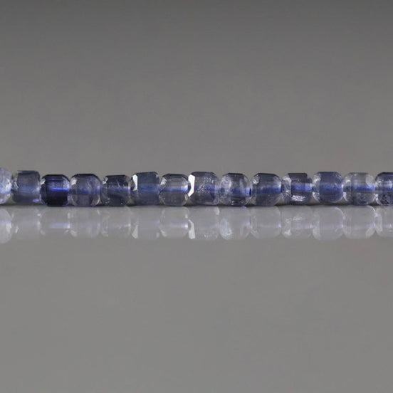 2mm AAA Iolite Micro Faceted Cube Beads Genuine Beads 7" Sparkly Gemstone Beads Beading Crafter Gift