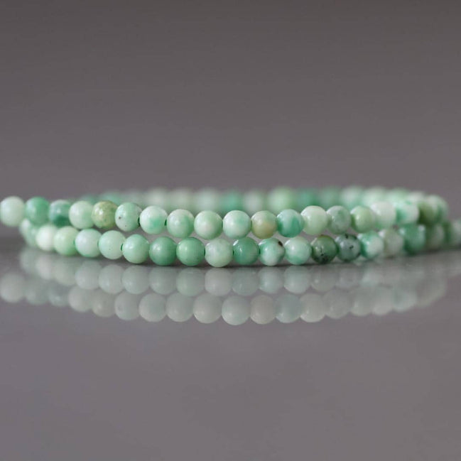 2mm Natural Jade Smooth Beads 15" Jade Round Genuine Gemstone Beads for Jewelry Making Beading Craft Gift Beads DIY Jewelry