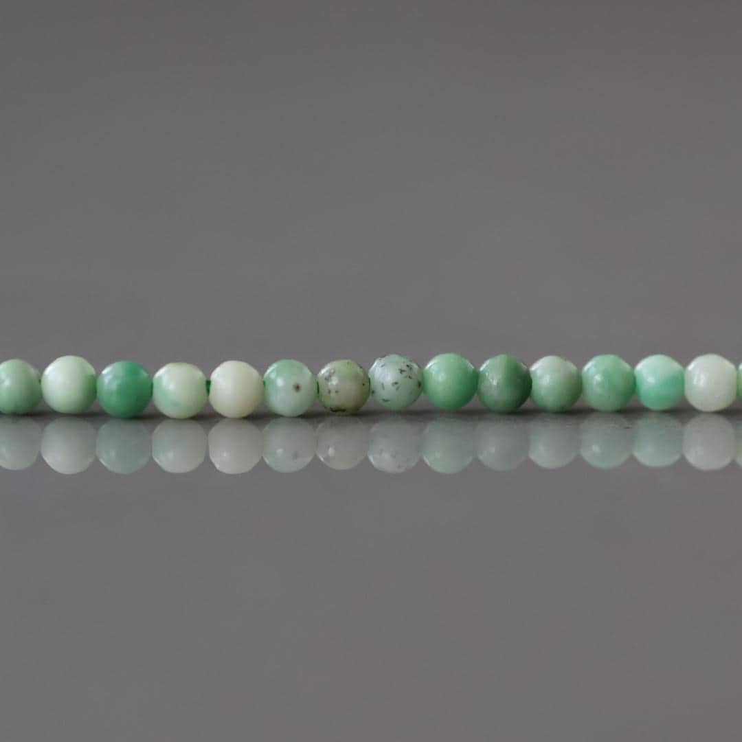 2mm Jade Beads ‚Äì Tiny Smooth Round Natural Gemstone 15" Strand