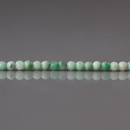 2mm Jade Beads ‚Äì Tiny Smooth Round Natural Gemstone 15" Strand