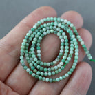 2mm Jade Beads ‚Äì Tiny Smooth Round Natural Gemstone 15" Strand