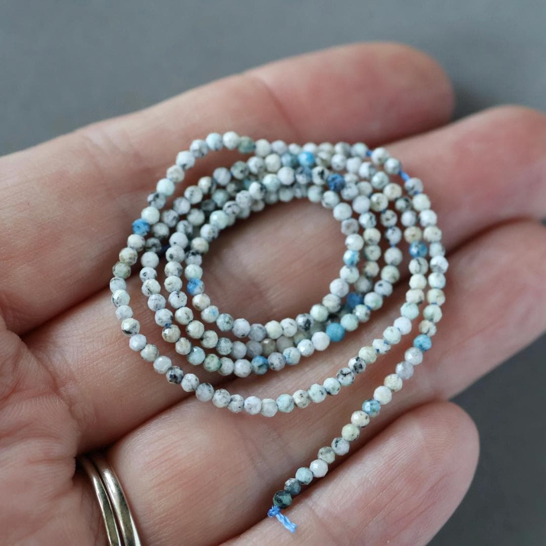 2mm K2 Jasper Beads ‚Äì Tiny Smooth Round Natural Gemstone 15" Strand