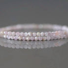 2mm Kunzite Beads ‚Äì Tiny Faceted Round Natural Gemstone 15" Strand
