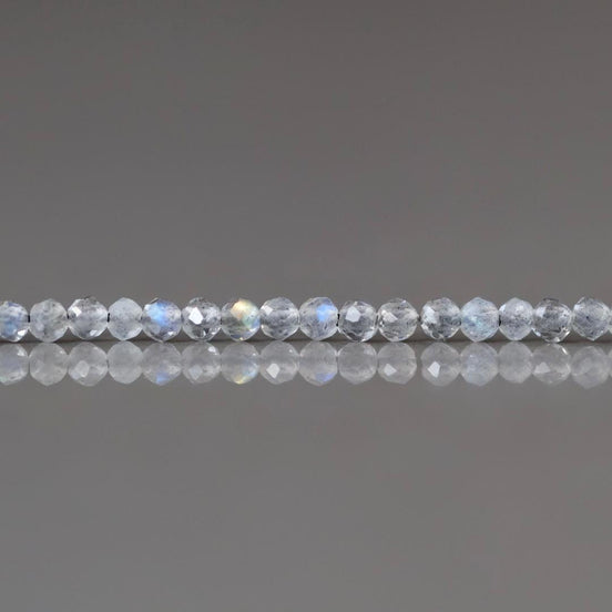 2mm AAA Labradorite Micro Faceted Beads Genuine Blue Flash Beads 15" Sparkly Gemstone Beads for DIY Jewelry Making Crafter Gift
