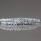 2mm Labradorite Beads ‚Äì Tiny Faceted Round Natural Gemstone 15" Strand