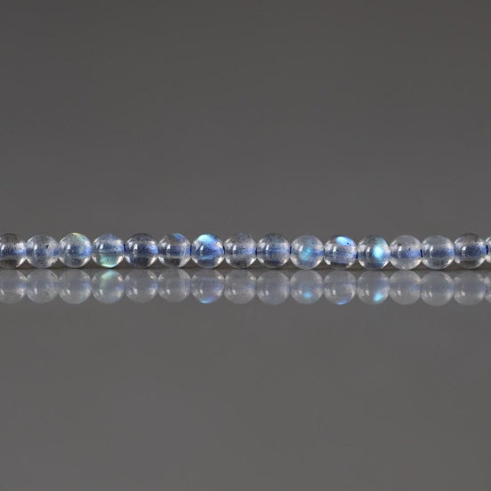 2mm AAA Labradorite Smooth Beads Genuine Blue Flash Beads 15" Gemstone Beads for DIY Jewelry Making Crafter Gift Beading