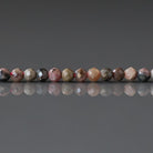 2mm Lace Rhodonite Beads - Tiny Faceted Round Natural Gemstone 15" Strand