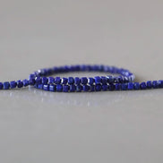 2mm Lapis Lazuli Beads – Tiny Faceted Cube Natural Gemstone 15