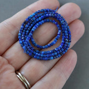 2mm Lapis Lazuli Faceted Cube Beads 15