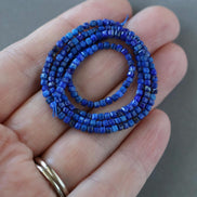 2mm Lapis Lazuli Cube Beads ‚Äì Tiny Faceted Cube Natural Gemstone 15