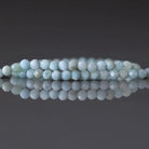 2mm Dominican Larimar Beads - Tiny Faceted Round Natural Gemstone 6.5" Strand
