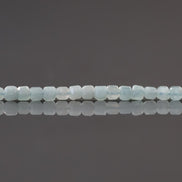 2mm Rare Light Amazonite Faceted Cube Beads 15