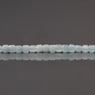 2mm Light Amazonite Beads ‚Äì Tiny Faceted Cube Natural Gemstone 15" Strand