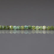 2mm Light Green Tourmaline Beads - Tiny Faceted Round Natural Gemstone 15
