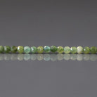 2mm Light Green Tourmaline Beads - Tiny Faceted Round Natural Gemstone 15" Strand