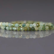 2mm Light Green Tourmaline Beads - Tiny Faceted Round Natural Gemstone 15