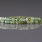 2mm Light Green Tourmaline Beads - Tiny Faceted Round Natural Gemstone 15" Strand