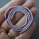 2mm Light Phosphosiderite Beads – Tiny Smooth Round Natural Gemstone 15" Strand