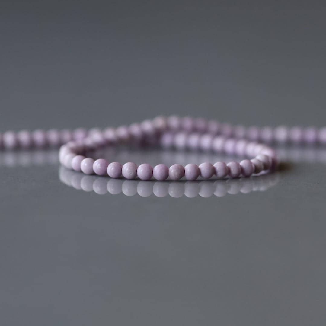 2mm Light Phosphosiderite Beads – Tiny Smooth Round Natural Gemstone 15" Strand