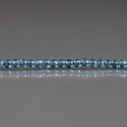 2mm London Blue Topaz Beads – Tiny Faceted Round Natural Gemstone 12