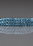 2mm London Blue Topaz Beads – Tiny Faceted Round Natural Gemstone 12" Strand